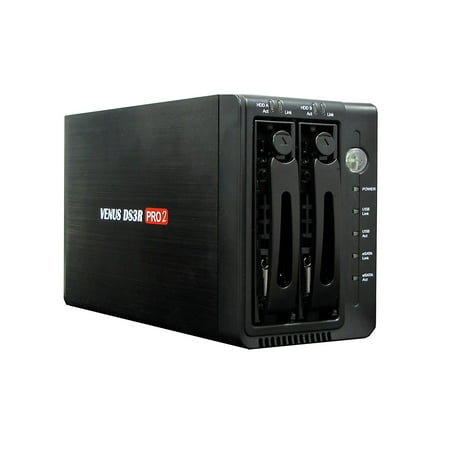 AMS DS-DS3RPRO2 2 Bay Hot-Swappable USB 3.0 (5Gbps) + eSATA (3Gbps) RAID Storage
