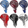 thumbnail image 1 of 6 Pcs Women Cotton Chemo Hat Turban Beanie, Pretied Headwraps Headwear Scarves Beanies Covers Stretch Sleep Turban Hat, 1 of 5