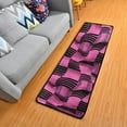 thumbnail image 5 of Ryvnso Pink Checkered Grid Art Pattern Hallway Runner Rugs Floor Carpet Non Slip Entryway Mat 2' x 6', 5 of 7