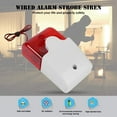 thumbnail image 2 of DC 12V Wired Flash Siren Sound Alarm Red Light Sound Siren Home Security Alarm System, 2 of 5