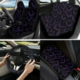 thumbnail image 2 of Yuyamidu Purple Bat Car Seat Cover Full Set of 13 Universal Steering Wheel Cover Seat Belt Strap Pads Cup Coasters Armrest Cover Pad Keychain Auto Interior Accessories, 2 of 6