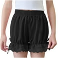thumbnail image 2 of XMMSWDLA Girls Shorts Girls Shorts Toddler Biker Shorts Bloomers Ruffle Pumpkin Pants Shorts Kids Lantern Shorts Black Girls' Denim Shorts, 2 of 6