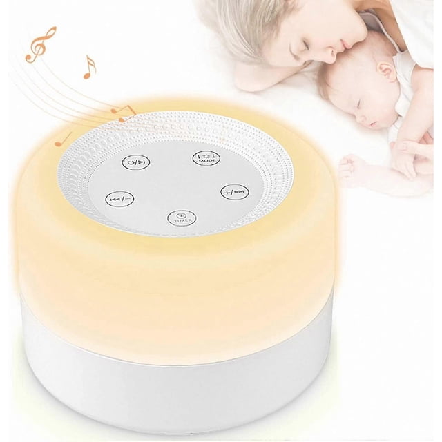 Baby Sleep Sound Machine with Night Light, 7 Color Modes, Memory Function, White Noise for Infant Soothing