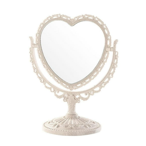 YSABOXY Vintage Ornate Dressing Table Freestanding Mirror Makeup Vanity Mirror