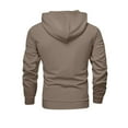 thumbnail image 3 of Hogleaql Sweatsuits for Men 2 Piece Solid Color Sweat Hoodie Jogging Athletic Pant Set Fleece Fall Suit with Pockets Khaki L, 3 of 4