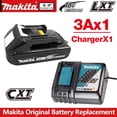 thumbnail image 1 of 100% Original Makita BL1860B 18V 6.0Ah Battery with LED Power Indicator Extended Runtime for LXT Cordless Tools, 1 of 12