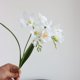 thumbnail image 1 of Xiao Hua 2 piezas de flores artificiales de tacto real para decoración del hogar, oficina, boda, arreglo floral (blanco, 25,2 pulgadas de largo), 1 of 5