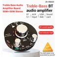 thumbnail image 1 of Stereo Amplifier Module, Treble Bass Adjustment 9 SMD Capacitors Power Amplifier Board  Heat Dissipation 2.1 Channel  for Audio Equipments, 1 of 7