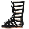 thumbnail image 2 of Odema Kids Girls Zipper Bowknot Strappy Knee-High Gladiator Sandals(Toddler/Little Kid), 2 of 5