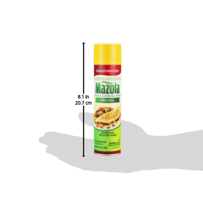Mazola Original Canola Cooking Spray, Fat Free, 5 oz, Shelf Stable, Aluminum Can