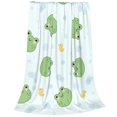 thumbnail image 2 of Fotbe Kawaii Frogs Manta de Franela Acolchonada con Estampado, Súper Suave y Esponjosa, Extra Grande para Sofá, Cama, Uso Todo el Año-60"x50", 2 of 7