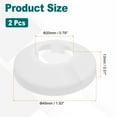 thumbnail image 2 of Escutcheon Plate, 2Pcs 20mm - Fit 0.78" Outer Diameter Split Pipe Flange Water Pipe Cover Collar Decoration, PP Plastic Plumbing Cover Plates (White), 2 of 7