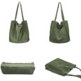 thumbnail image 4 of Bolso de mano de pana para mujer, bolsos informales, bolso de compras de gran capacidad con bolsillo JFHHH pequeña, 4 of 5