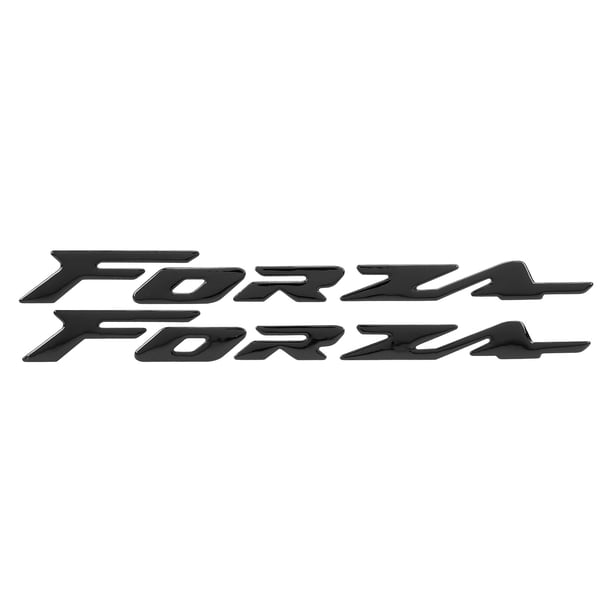 Par de pegatinas con emblemas tridimensionales para la carrocería de motocicleta Honda FORZA 300 125 250 (negro)