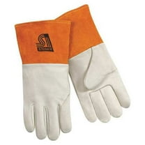 Steiner 0217 Premium Grain Cowhide MIG Welding Gloves, Unlined, Long Cuff, Small