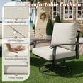 thumbnail image 3 of HOMREST 9 PCS Outdoor Patio Furniture Set with 2 Swivel Rocking Chairs and Metal Coffee Side Table, Patio Conversation Set with 2 Ottomans and 2 3-Seat Sofas, Loveseat for Big Garden, Deck, Poolside, 3 of 8