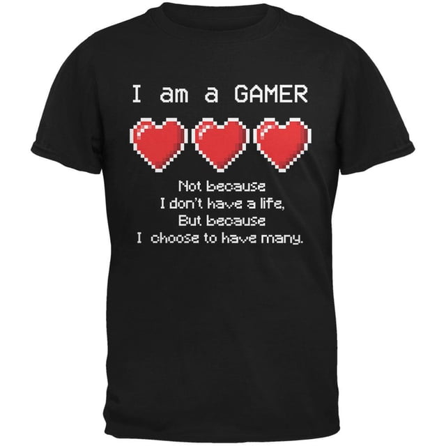 T-Shirt Jeunesse Noir Gamer Eight Bit Three Lives