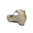 thumbnail image 3 of New Girl Little Angel Hailey-969E Glitter and Rhinestone Cross Strap Kiddie Heel, 3 of 5