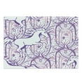 thumbnail image 1 of Unicorn Cutting Board, Unicorn Galloping on Curved Swirled Tree Branches in Abstract Forest Pattern Art Print, Decorative Tempered Glass Cutting and Serving Board, Large Size, Purple, by Ambesonne, 1 of 1