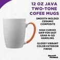 thumbnail image 5 of Java Two-Tone Coffee Mugs 12 oz. Set of 10, Bulk Pack - Perfect for Coffee, Tea, Espresso, Hot Cocoa, Other Beverages - Orange, 5 of 5