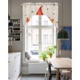 thumbnail image 4 of Red Gnomes Fall Swag Valances for Windows, Small Curtains Drapes, Thanksgiving Pumpkin Maple Leaf Beige Kitchen Window Curtains Over Sink Window Treatment Valance for Bedroom/Bathroom 56"x36", 4 of 5