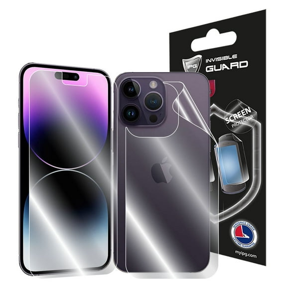IPG For iPhone 14 PRO MAX FULL BODY Protector Invisible Touch Screen Sensitive Ultra HD Clear Film Anti Scratch Skin Guard - Smooth/Self-Healing/Bubble -Free Screen & Back