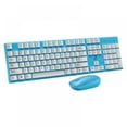 thumbnail image 1 of "2.4G Waterproof Wireless Keyboard and Mouse Combination, for Laptop, PC, Desktop, Notebook, Windows 7, 8, 10(Blue)", 1 of 13
