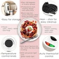 thumbnail image 3 of Moss & Stone White Belgian Waffle Maker, Electric Waffle Machine, Non-Stick Grids, Temperature Control, Round Waffle, 3 of 6