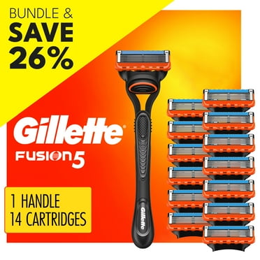 Gillette Fusion5 Manual Razor Bundle with 14 Blade Cartridge Refills (Walmart Exclusive)