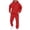 A Red, variant on Mens Sweatsuit 2 Piece Set Hoodies and Sweatpants Sets Jogging Workout Sweat Suits Athletic Tracksuit Beige L