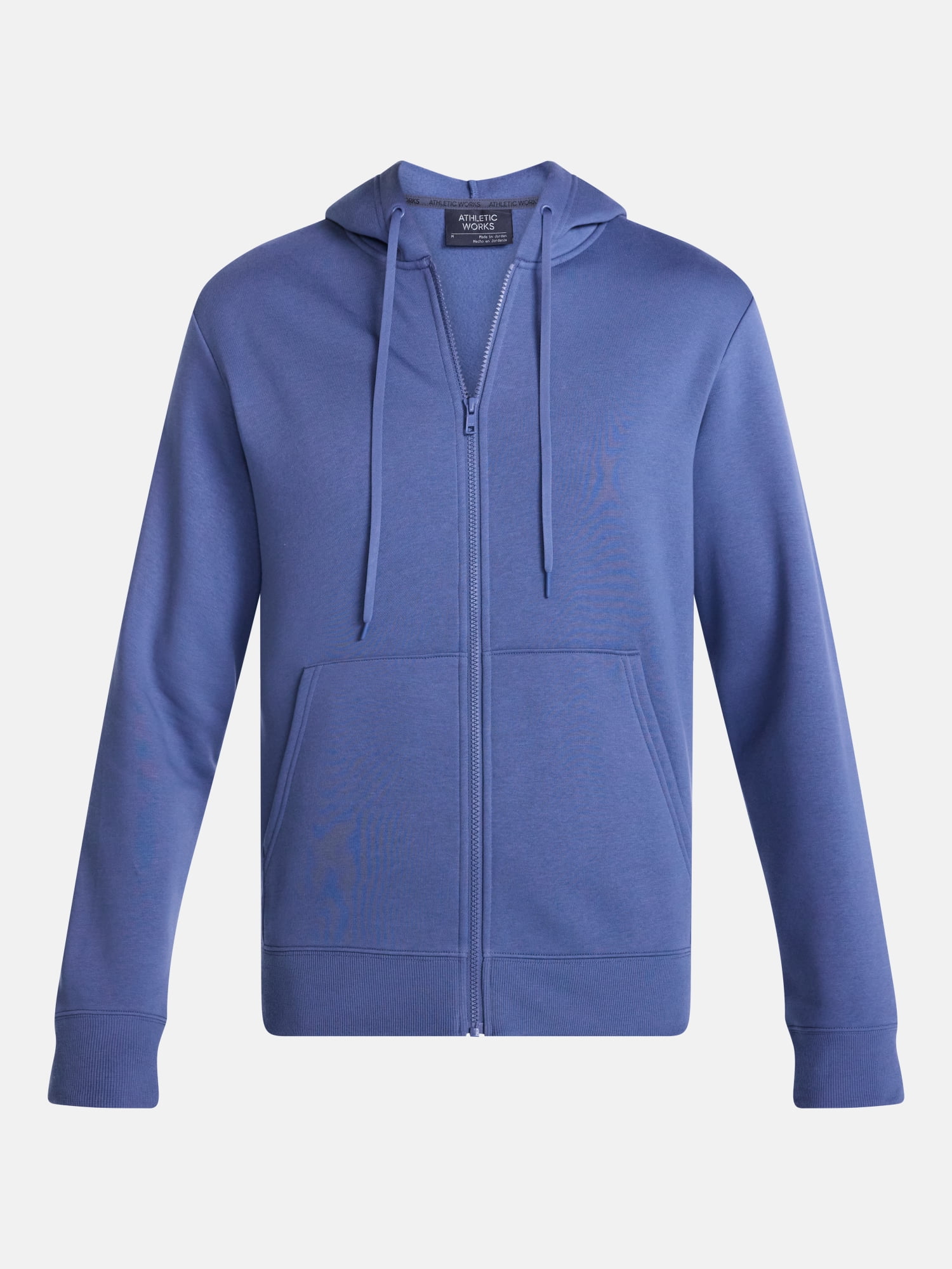 Athletic Works Men's and Big Men's Zip Up Fleece Hoodie Sweatshirt, Sizes XS-4XLT