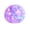 A004- Purple, variant on Squishy Stress Ball with Holographic Glitter Flakes, 2.5 Inches, Clear and Iridescent Design, for Kids and Adults, Squeeze Toy