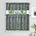 thumbnail image 2 of Boho Kitchen Curtains for Windows – Rustic Tribal Floral Print Cafe Curtains, Vintage Bohemian Geometric Panels for Home Décor, 2 of 6