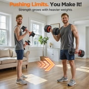 FED Fitness 2026 Updated Adjustable Dumbbells Set 25LB A Pair Dumbbells Weights, 10 in 1 Free Weights with Anti-Slip Handle, Suitable for Home Gym Exercise Equipment
