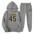 thumbnail image 4 of Zylarhe Men's And Women's Autumn And Winter Fashion Casual Letter Printed Sports Long Sleeved Hoodie Set Zip up Mens Sweatshirt, 4 of 4