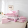 thumbnail image 6 of Castle Fairy 7-Piece Twin Bedding Set - Monogram P, Cute Bow (Ombre Glitter Print, Set 4), 6 of 8
