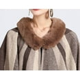 thumbnail image 2 of Women's Faux Fur Shawl Wrap Poncho Ruana Cape Open Front Cardigan Warm Cape Sweater Cloak, 2 of 12
