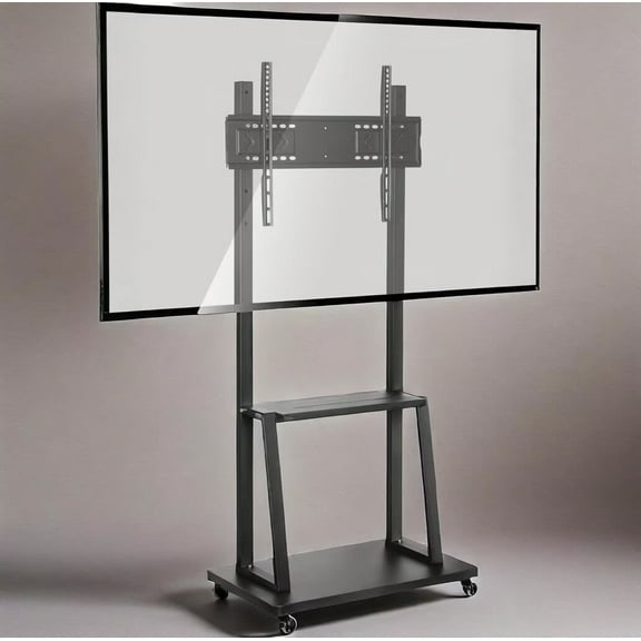 JYXOIHUB Mobile TV Stand Adjustable Height Fits Most TV Cart for 42-86"LCD LED OLED Plasma Flat Panel Screen up to 385 Lbs for Living Room And Office