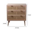 thumbnail image 5 of 3 Drawer Wooden Accent Chest with Mesh Pattern Front, Light Brown- Saltoro Sherpi, 5 of 5