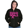 thumbnail image 3 of Breast Cancer Awareness Squad Goals Zip Hoodie Sweatshirt Women Brisco Brands L, 3 of 6