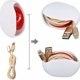 thumbnail image 4 of Methold Estuche para auriculares compacto y automático de 3 piezas, de fácil acceso, de ABS de alta calidad, multifuncional, ideal para Carpetas de archivos blanco rojo verde, 4 of 6