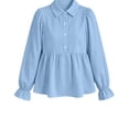 thumbnail image 3 of Tqcoqu Womens Babydoll Peplum Tops Button Up Business Casual Blouse Shirt, Tummy Control Dressy Casual Going Out Blouses,Women's,Size S-XXL, 3 of 6