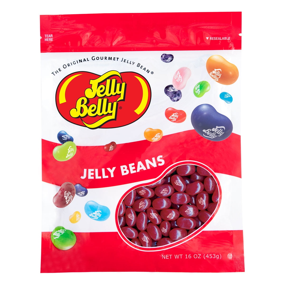 Jelly Belly Cranberry Jelly Beans 1 Pound (16 Ounces) Resealable Bag