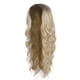 thumbnail image 2 of Pelucas con flequillo para mujer, peluca ondulada suelta, peluca larga, peluca dorada degradada, cabello sintético rizado medio, onda larga., 2 of 2