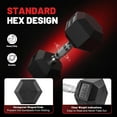thumbnail image 3 of ROALW Hex Dumbbell Sets with Rack, 550lb Rubber Coated Dumbbell Weight Set and Storage Rack, Multiple Options Hand Weights for Strength Training, 3 of 7