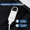 thumbnail image 4 of Cozy Comfort Heated Blanket Electric Throw, Soft Flannel Electric Blanket, with 4 Time Settings, 6 Heat Settings, and 3 hrs Timer Auto Shut Off (50x60 inches, Black), 4 of 6