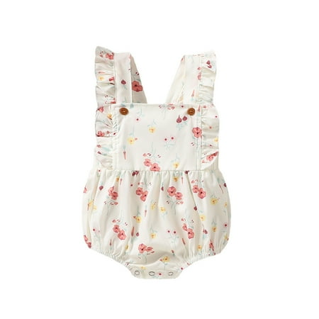 

ZHAGHMIN Baby Girl Clothes Sale Clearance Babys Girls Summer Short Sleeve Flower Prints Romper Bodysuit For Babys Clothes Baby Girls Shirt Little One Clothes Baby Things For Girls Baby Girl 6 Months