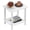 White, variant on 2-Tier Adirondack Side Table, Durable Bamboo-Look Outdoor End Table with Storage Shelf, Weather-Resistant & Easy-Maintenance Patio Furniture for Poolside, Porch, Backyard, Bathroom & Indoor Use