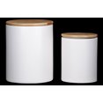 thumbnail image 2 of Urban Trends Collection: Dolomite Canister Coated Finish White, 2 of 3