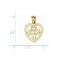 thumbnail image 2 of Quality Gold D590 14K Yellow Gold Heart Charm, 2 of 2